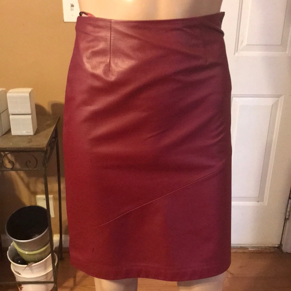 Loft leather skirt